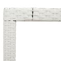 vidaXL Záhradný stôl so sklenenou doskou biely 150x90x75 cm polyratan