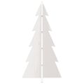 vidaXL Drevený vianočný stromček biely 59,5 cm masívna borovica