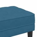 vidaXL lavička s vankúšom Modrá 113 x 57 x 39 cm Zamat