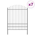 vidaXL Záhradný plot WOERDEN 7 ks 170 x 225 cm Sivá