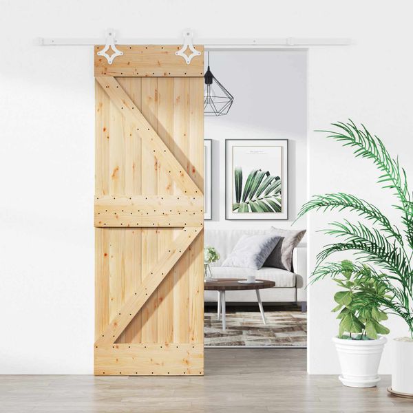 vidaXL Posuvné dvere Prírodná a biela 70 x 210 cm