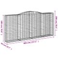 vidaXL Oblúkové gabiónové koše 20 ks 400x50x180/200cm pozink. železo