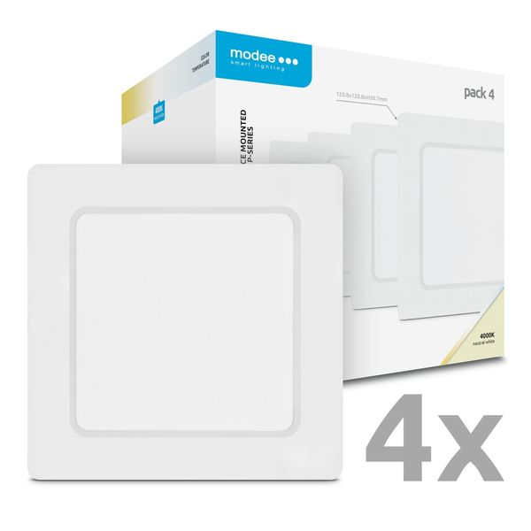 Modee LED Štvorcový LED panel - montovateľný 6W 660lm neutrálna biela P4 (ML-LPS4000K6WPN)