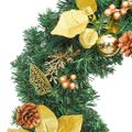 vidaXL Vianočný veniec s LED svetlami zelený 60 cm PVC