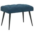 vidaXL Lavica s gombíkovým prešívaním Modrá 60 x 40 x 45 cm Zamat