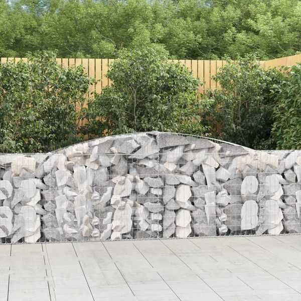 vidaXL Oblúkové gabiónové koše 5 ks 400x30x100/120cm pozinkov. železo