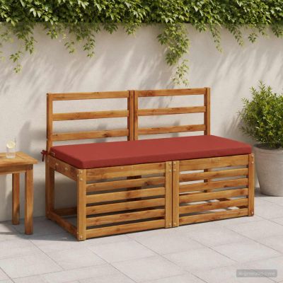 vidaXL Vankúš na lavičku SOEST 100% polyester Červená 120 x 50 x 5 cm