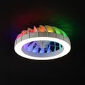 Modee LED okrúhle stropné svietidlo 30W RGB+3CCT 540mm, ventilátor, ovládač (ML-CLRGB-3CCT30W-F2W)