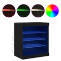 vidaXL LED komoda Čierny dub 60,5 x 37 x 67 cm Kompozitné drevo