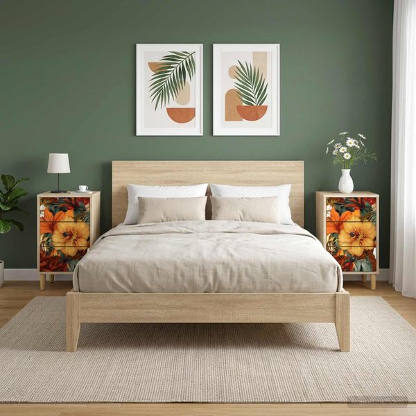 vidaXL Nočný stolík GENNEP 2 ks Dub sonoma 36 x 33 x 60 cm