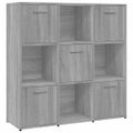 vidaXL Knižnica sivý dub sonoma 90x30x90 cm spracované drevo