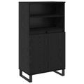 vidaXL Highboard Čierna 60 x 36 x 110 cm Kompozitné drevo