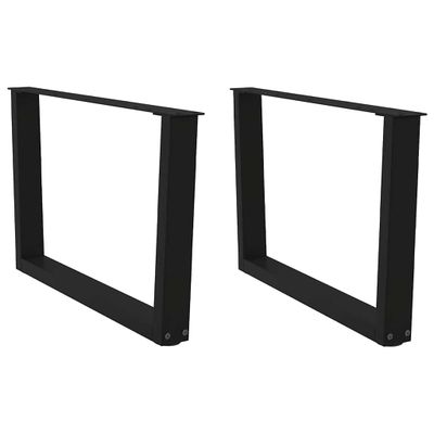 vidaXL Nohy konferenčného stolíka v tvare V, 2 ks, čierne, 70 x (42-43,3) cm, oceľové