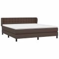 vidaXL Boxspring posteľ s matracom hnedá 160x200 cm umelá koža