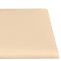 vidaXL Nástenné panely 12 ks krémové 60x15 cm látkové 1,08 m²