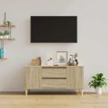 vidaXL TV skrinka dub sonoma 102x44,5x50 cm spracované drevo