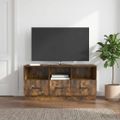vidaXL TV skrinka Dymový dub 102 x 34,5 x 47 cm Kompozitné drevo