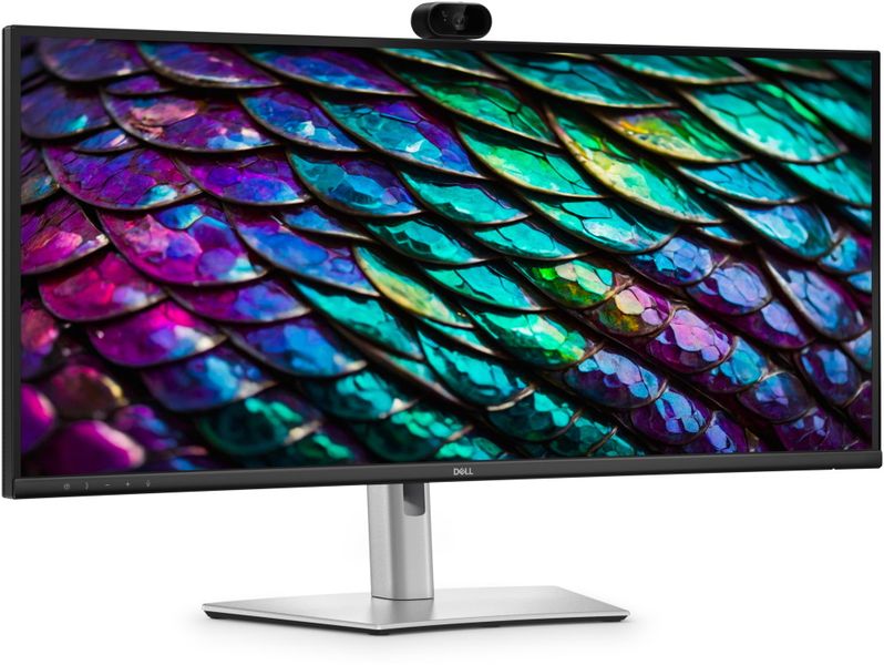 DELL Pro P3426WEB/ 34.1" LED/ IPS/ 21:9/3440x1440/1500:1/5ms/100 Hz/HDMI/DP/USB-C/RJ45/webkam./repro/3Y Basic on-site Monitor, 34" WQHD IPS zakrivený, 100Hz, 4Mpx webkamera, AI mikrofon, USB-C 90W, KVM, Teams/Zoom certifikace, cerný