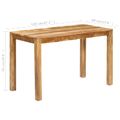 vidaXL Jedálenský stôl Hnedá 60 x 120 x 76 cm Masívne mango drevo