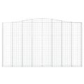 vidaXL Oblúkový gabionový kôš 400x30x220/240 cm pozinkované železo