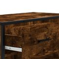 vidaXL Skrinka na topánky, tmavý dub 75x38x97,5cm kompozitné drevo+kov