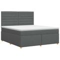 vidaXL Posteľ boxspring s matracom Tmavosivá 140 x 200 cm Látka