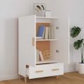 vidaXL Vysoká skrinka biela 70x31x115 cm spracované drevo