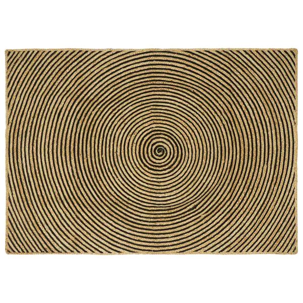 vidaXL Kusové koberce Čierna 140 x 200 cm Juta