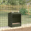 vidaXL Kŕmidlo pre králiky Olivovo zelená 33,5 x 25,5 x 45,5 cm 3 kg