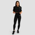 Dámske tričko Cropped Limitless Black - GymBeam, veľkosť XL, veľkosť oblečenia XL