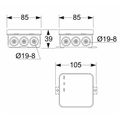 Krabica F12 čierna - MiniBOX IP55 rozbočovacia, s naklapávacím viečkom, 85x85x40mm