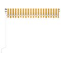 vidaXL Ručná zaťahovacia markíza 350x250 cm žltá a biela