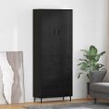 vidaXL Highboard 2 ks Čierny dub 69,5 x 34 x 180 cm Kompozitné drevo