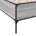 vidaXL Posteľný rám sivý sonoma 150x200 cm kompozitné drevo a kov