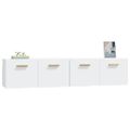 vidaXL Nástenné skrinky 2 ks biele 80x35x36,5 cm spracované drevo