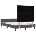 vidaXL Posteľ s pružinovým rámom Tmavo šedá 120 x 190 cm Zamat