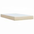 vidaXL Boxspring posteľ s matracom krémová 120x190 cm látka