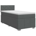 vidaXL Posteľ boxspring s matracom Tmavosivá 80 x 200 cm Látka