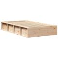 vidaXL Rám postele Hnedá 90 x 190 cm Masívne borovicové drevo