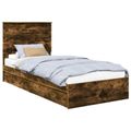 vidaXL Úložná posteľ Dymová dub 75 x 190 cm Kompozitné drevo