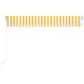 vidaXL Ručne zaťahovacia markíza s LED 400x350 cm žltá a biela