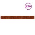 vidaXL Obrubník trávnika 50 pcs 10 x 103 cm Poveternostne odolná oceľ