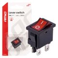 Prepnúť kolískový s červeným podsvietením 6A 250V AMiO-04439