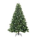 vidaXL Umelý vianočný stromček s 300 LED-i Zelená 240 cm PE a PVC