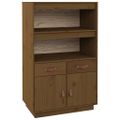 vidaXL Vysoká skrinka medovohnedá 67x40x108,5 cm masívna borovica
