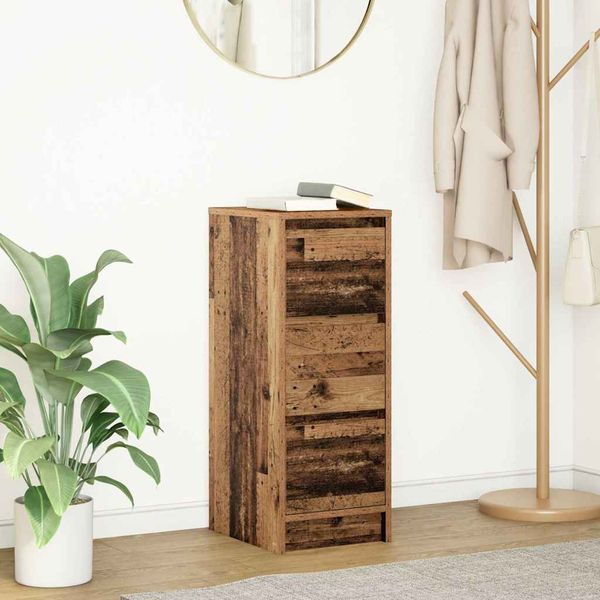 vidaXL Komoda staré drevo 29,5x34x76 cm kompozitné drevo