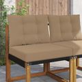 vidaXL Vankúš na vonkajšiu pohovku Polyester Sivohnedá 60 x 50,5 cm