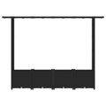vidaXL Vyvýšený záhon s mriežkou a strechou Čierna 203 x 40 x 136 cm