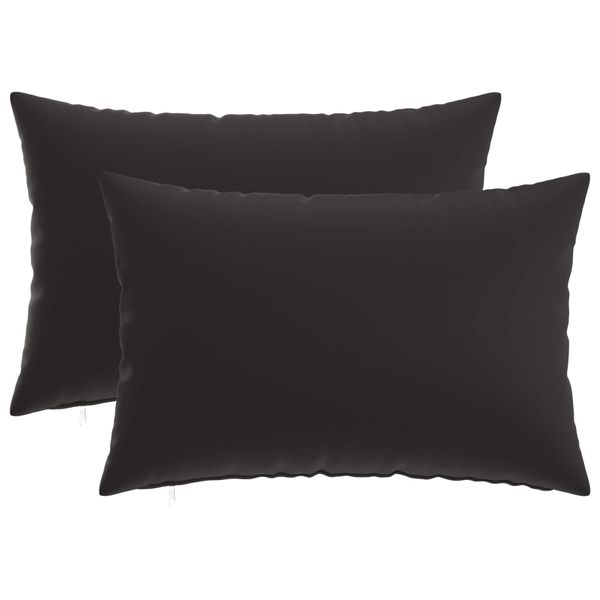 vidaXL Poťah na podložku 2 pcs HEERLEN Čierna 50 x 75 cm Polyester