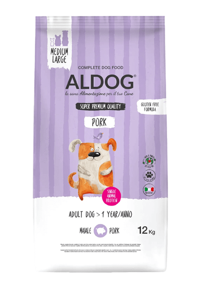 Aldog 2D-MR12M Pork M/L granule pre dospelých psov, stredné/veľké plemená, bravčové, 12 kg